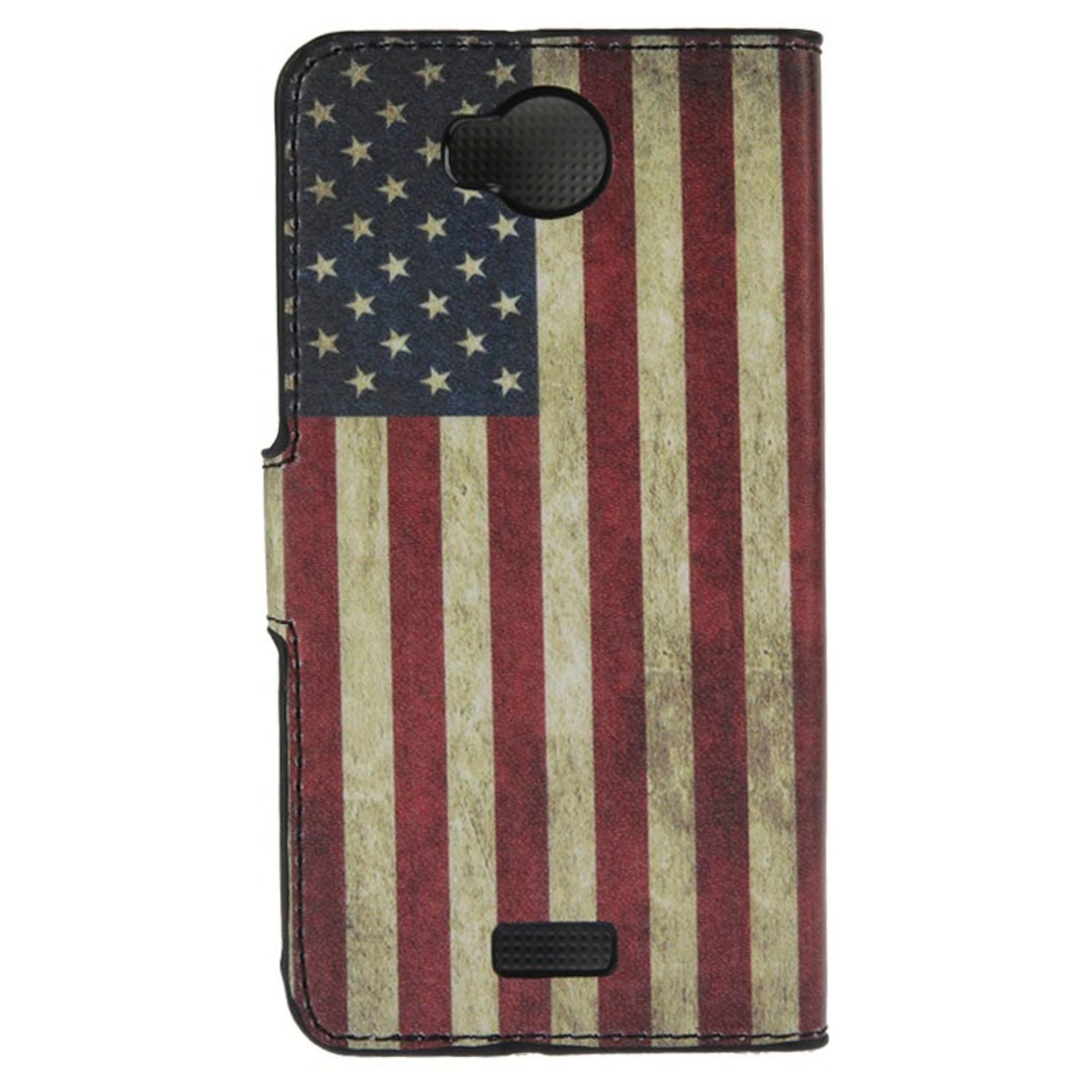 Eine Handyhülle mit dem Design der amerikanischen Flagge.