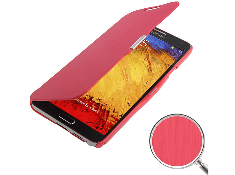 KÖNIG DESIGN Schutzhülle, Backcover, Samsung, Galaxy Note 3, Rot