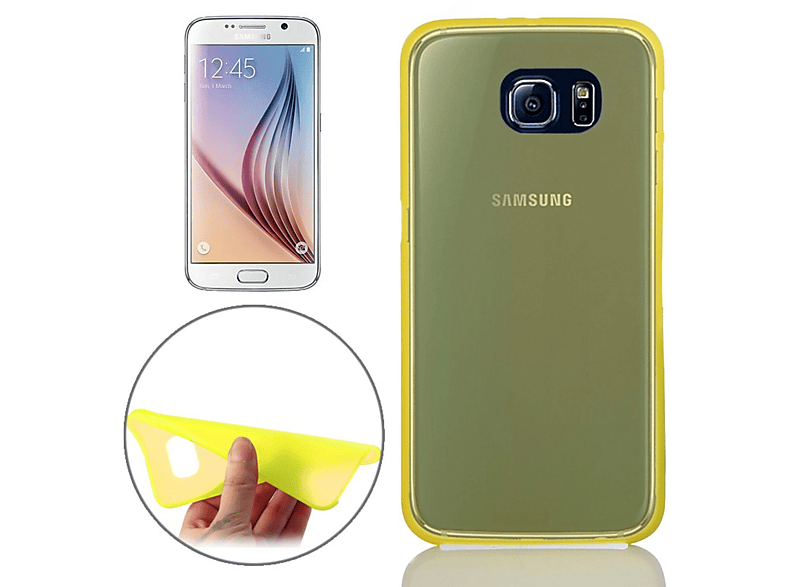 Backcover, S6, Schutzhülle, Gelb Samsung, KÖNIG Galaxy DESIGN