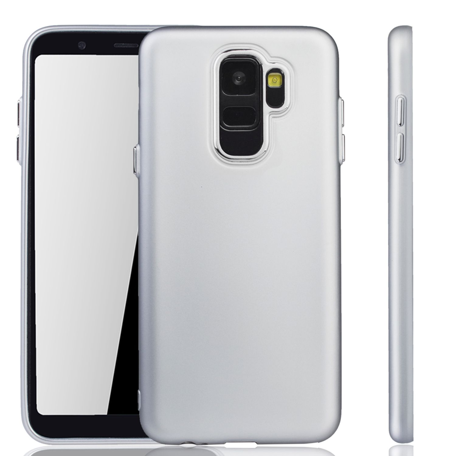 DESIGN Galaxy Schutzhülle, A6 Samsung, Silber (2018), Backcover, KÖNIG