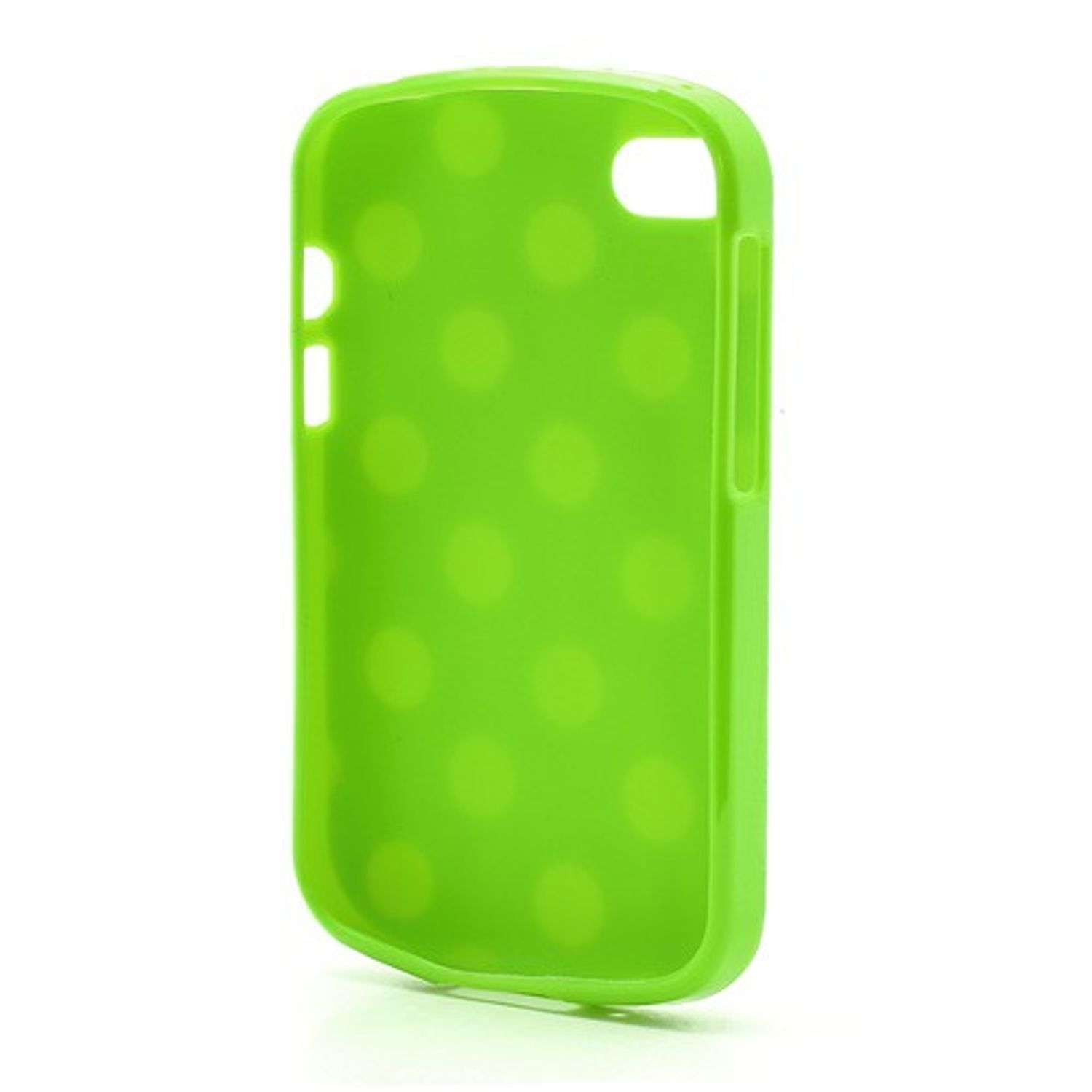 Grüne Handyhülle mit Polka Dots.