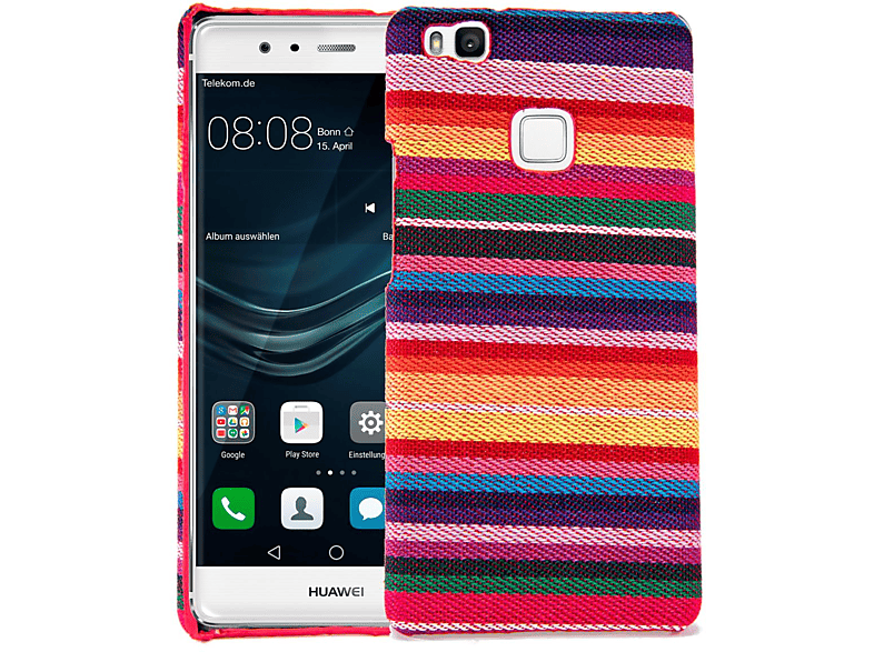 KÖNIG DESIGN Handyhülle, Huawei, Mehrfarbig P9 Lite, Backcover