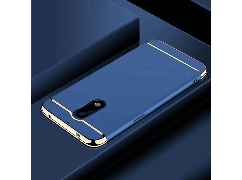 KÖNIG DESIGN Schutzhülle, Nokia, 6, Blau Backcover
