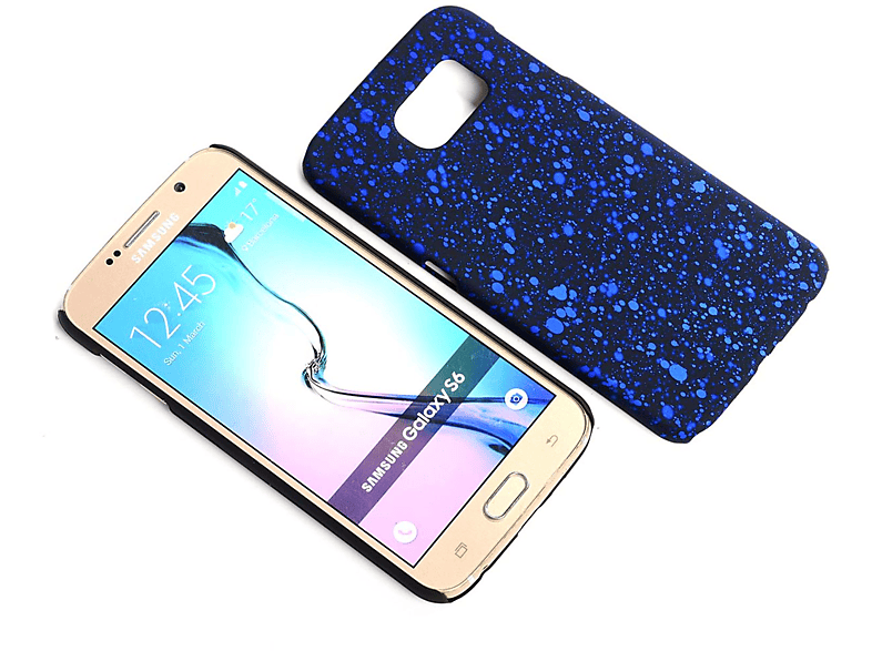 KÖNIG DESIGN Schutzhülle, Backcover, Samsung, Galaxy S6, Schwarz