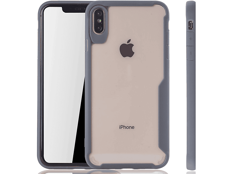 Max, Apple, KÖNIG Backcover, iPhone XS Schutzhülle, DESIGN Grau