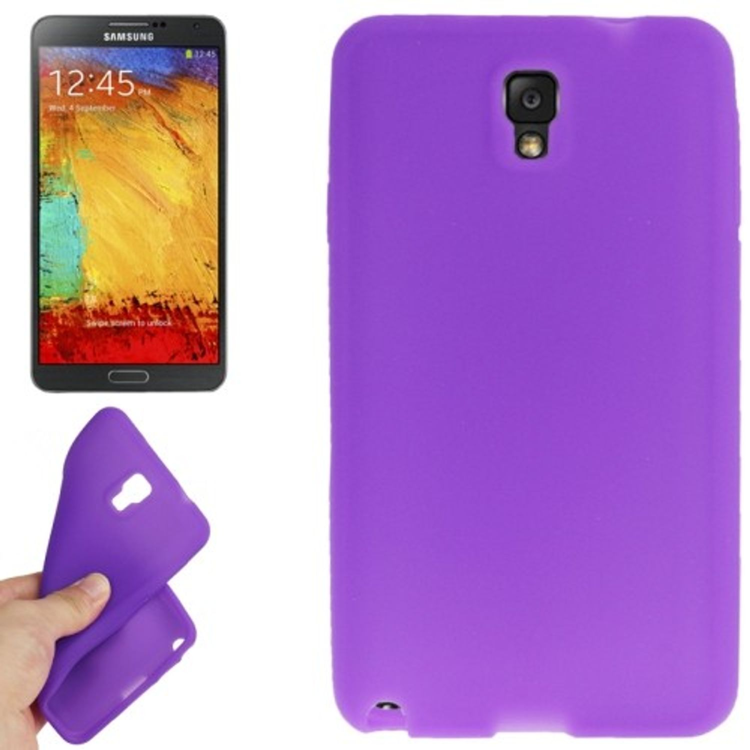 KÖNIG DESIGN Schutzhülle, Violett Backcover, 3, Galaxy Note Samsung