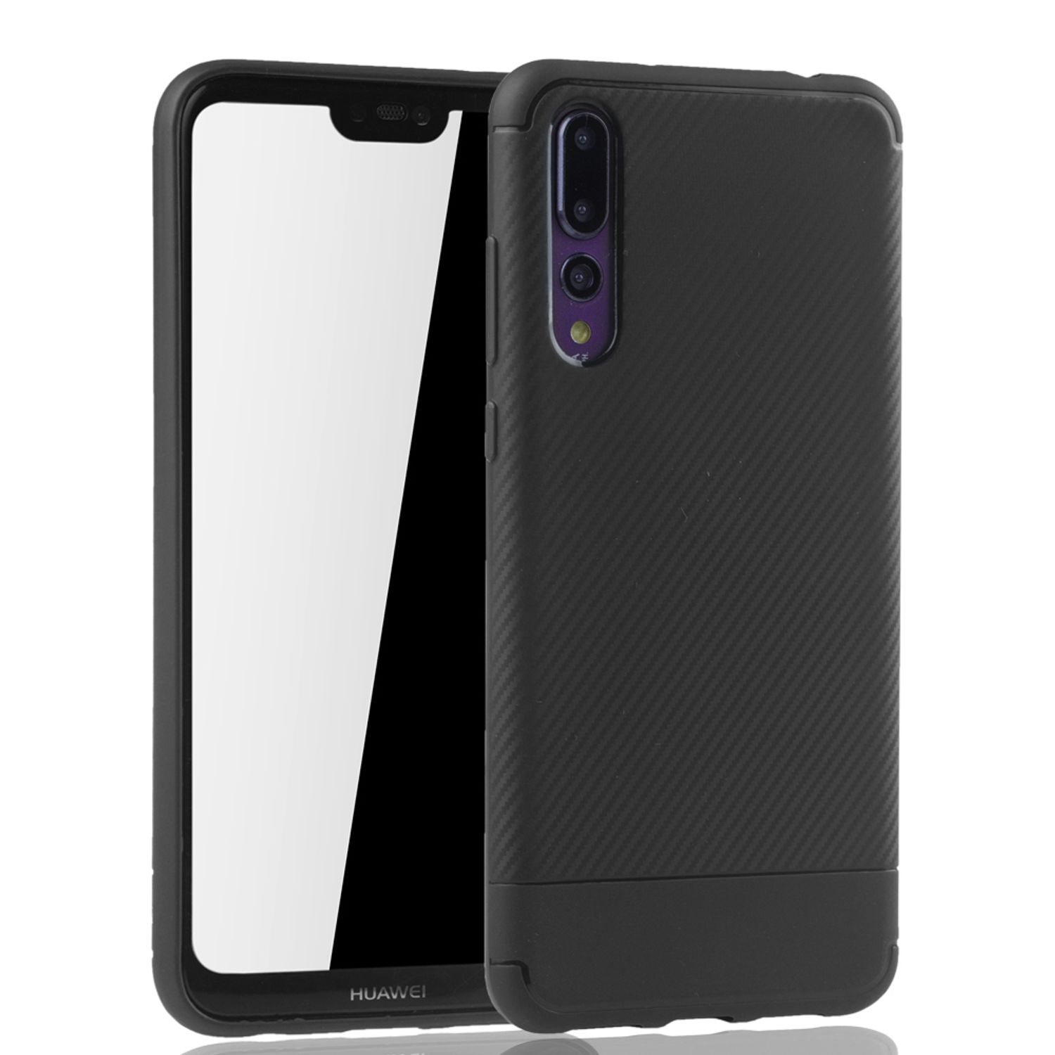 KÖNIG DESIGN Schutzhülle, Pro, P20 Schwarz Backcover, Huawei