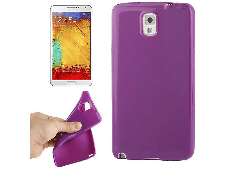 3, Galaxy Violett Backcover, DESIGN Note Samsung, Schutzhülle, KÖNIG