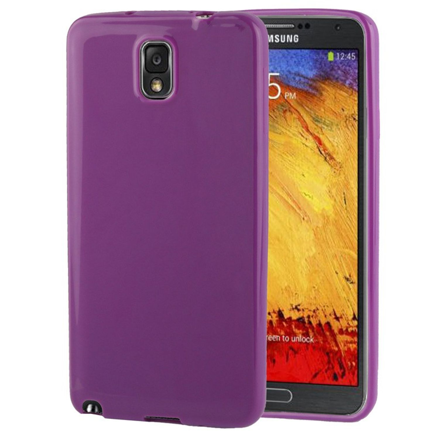 KÖNIG DESIGN Note 3, Backcover, Schutzhülle, Violett Galaxy Samsung