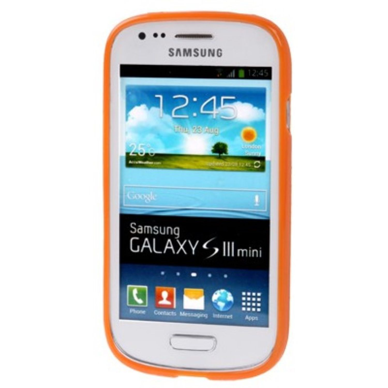Orange Backcover, Galaxy Mini, S3 Samsung, KÖNIG DESIGN Schutzhülle,