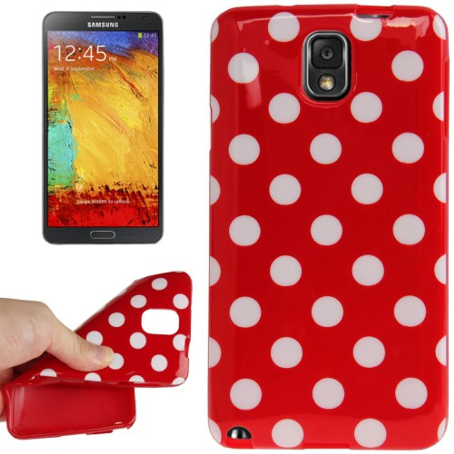 KÖNIG DESIGN Schutzhülle, Backcover, Samsung, Rot 3, Galaxy Note