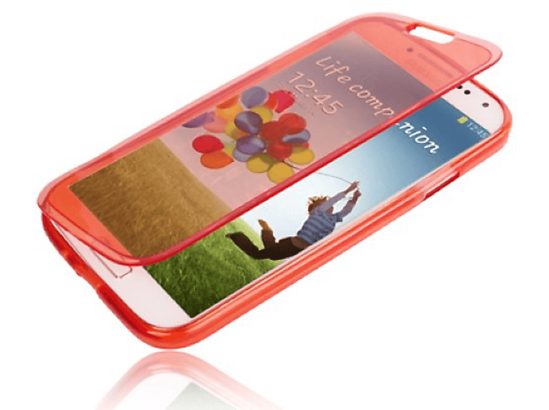 KÖNIG DESIGN Schutzhülle, Samsung, S4, Backcover, Rot Galaxy