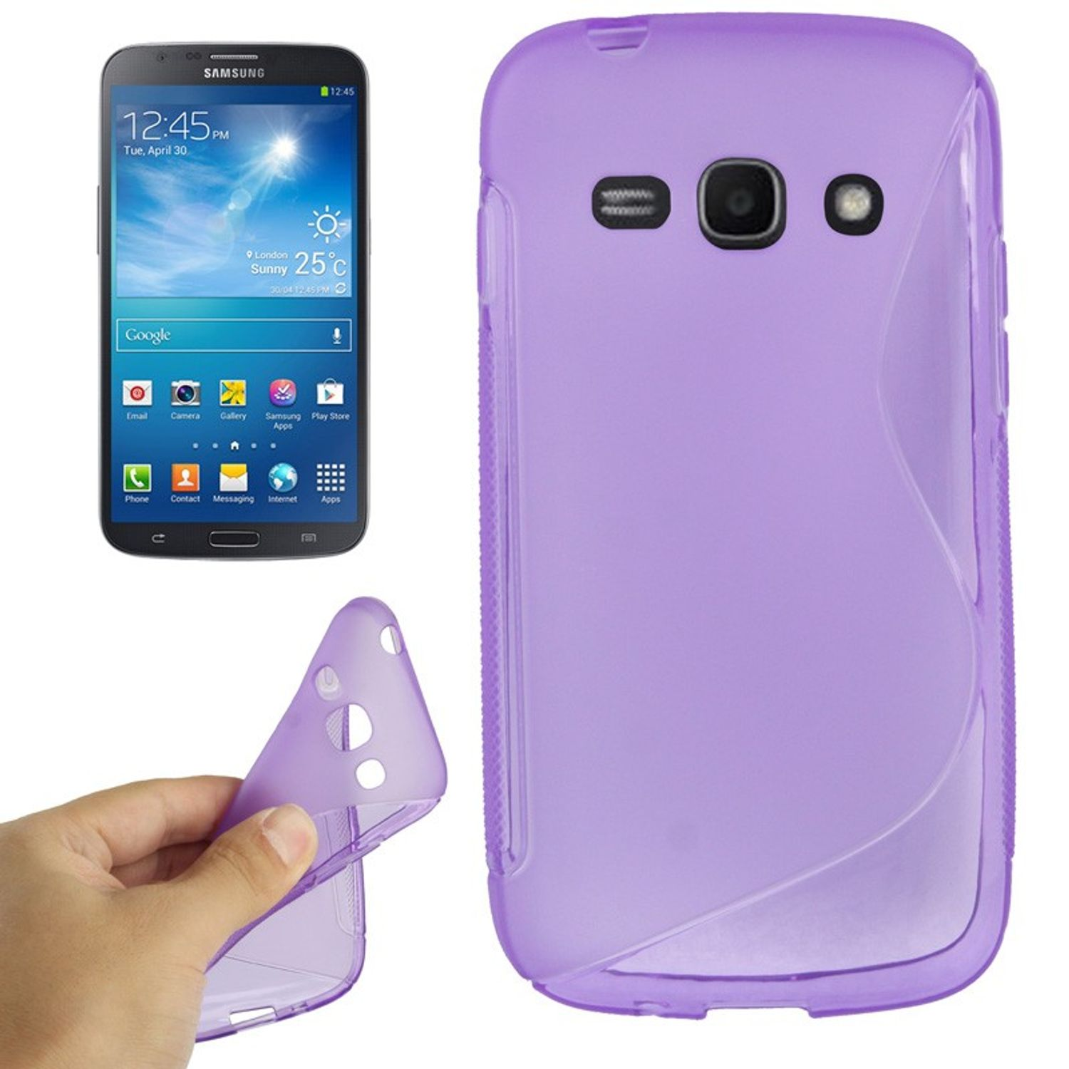 KÖNIG DESIGN 3 Violett S7272, Galaxy Ace Schutzhülle, Backcover, Samsung,