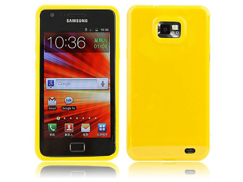 KÖNIG DESIGN Schutzhülle, Backcover, Samsung, Galaxy S2 i9100, Gelb