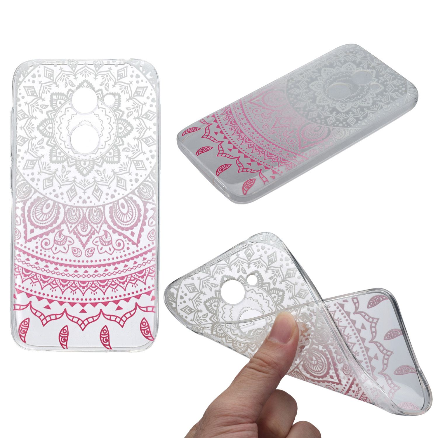 KÖNIG Alcatel, Backcover, XL, A3 DESIGN Schutzhülle, Weiß