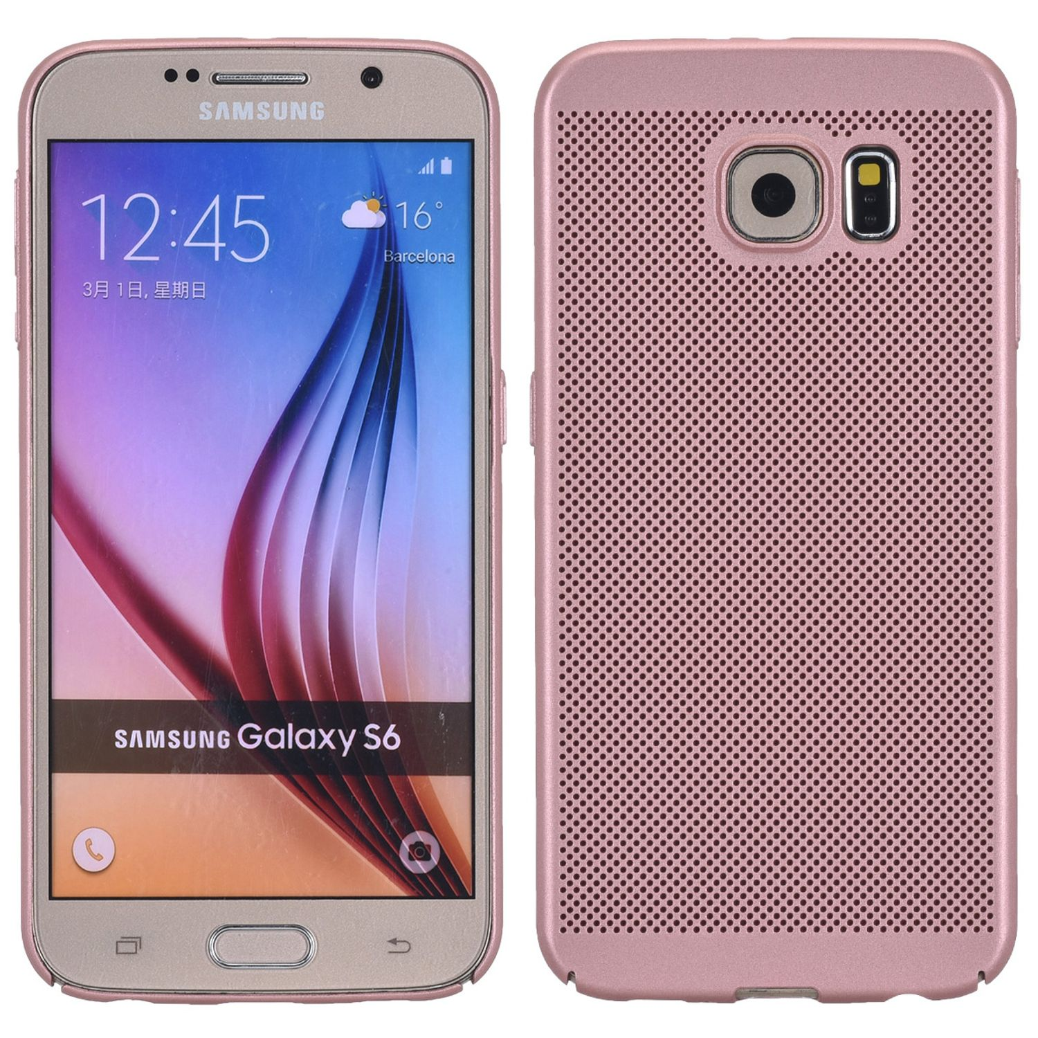 Galaxy S6, DESIGN Rosa Samsung, Backcover, KÖNIG Schutzhülle,