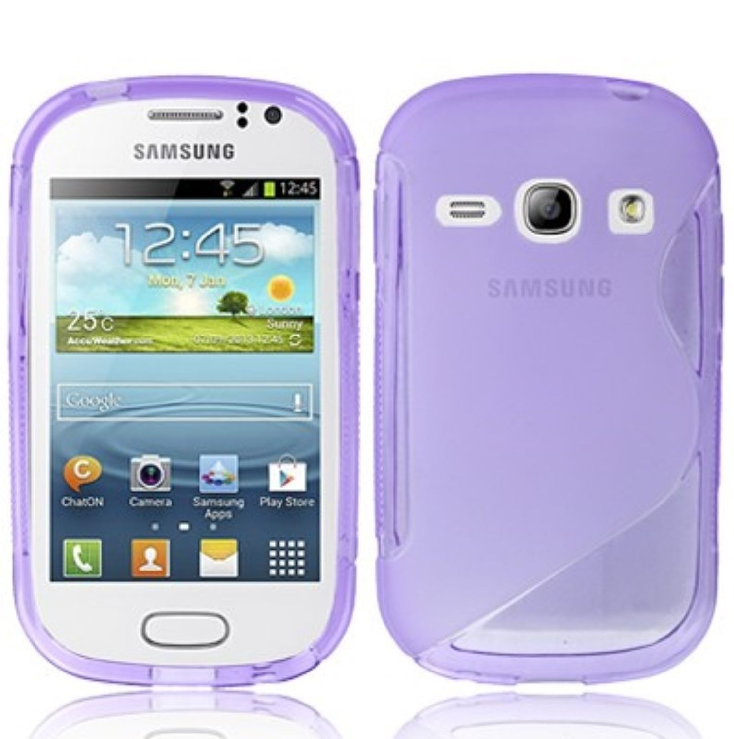 DESIGN Samsung, Galaxy Backcover, KÖNIG S6810, Schutzhülle, Violett Fame