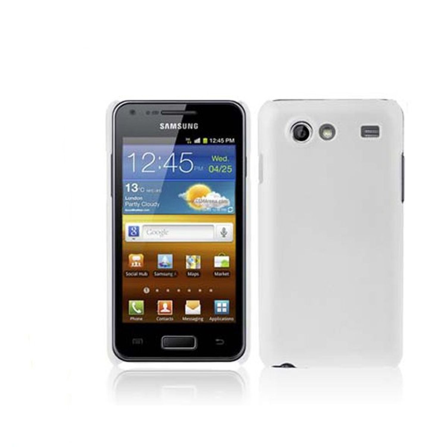 KÖNIG DESIGN Schutzhülle, Backcover, Weiß Galaxy S Advance Samsung, i9070