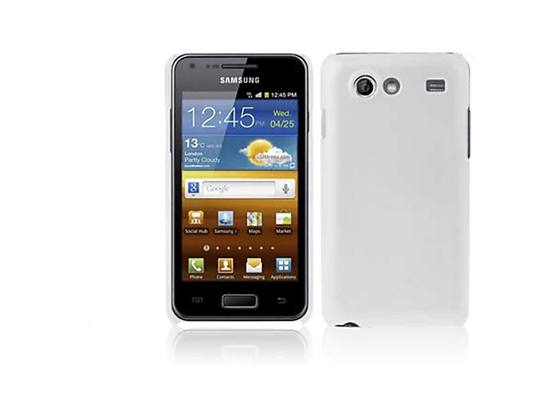 Galaxy Backcover, Samsung, KÖNIG DESIGN Schutzhülle, S i9070, Weiß Advance