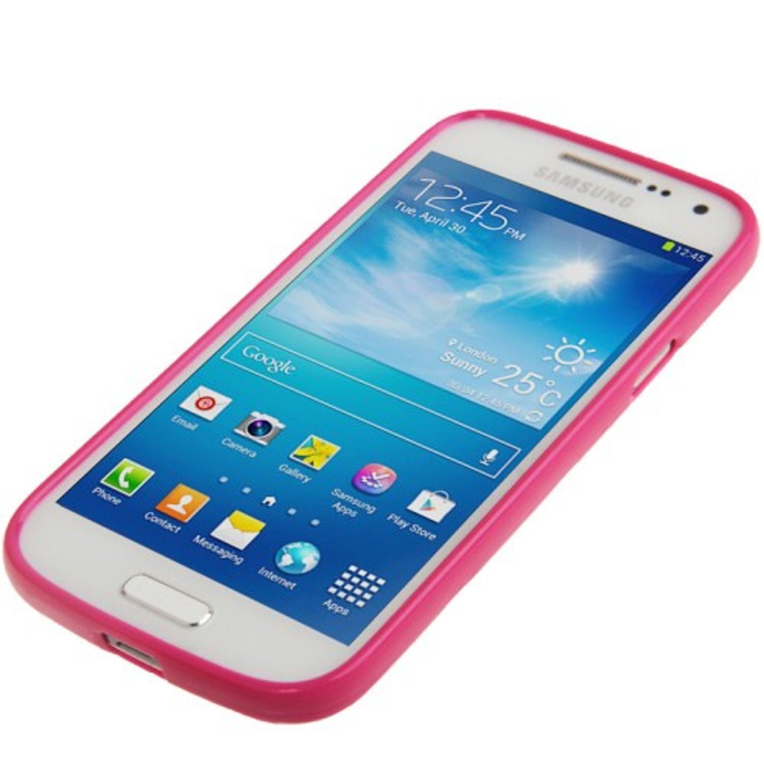 Samsung, Backcover, DESIGN Schutzhülle, Rosa Galaxy KÖNIG Mini, S4