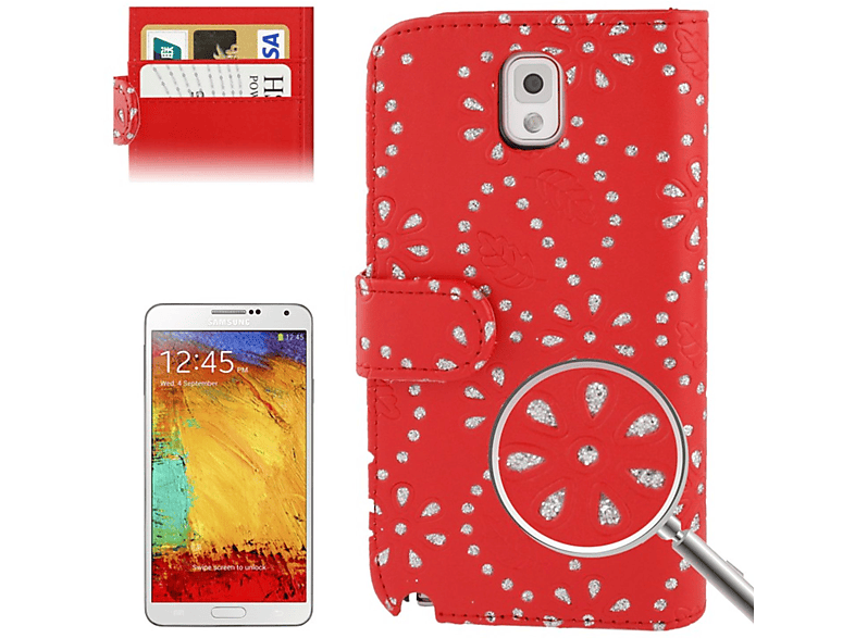 KÖNIG DESIGN Galaxy Schutzhülle, 3, Note Samsung, Rot Backcover