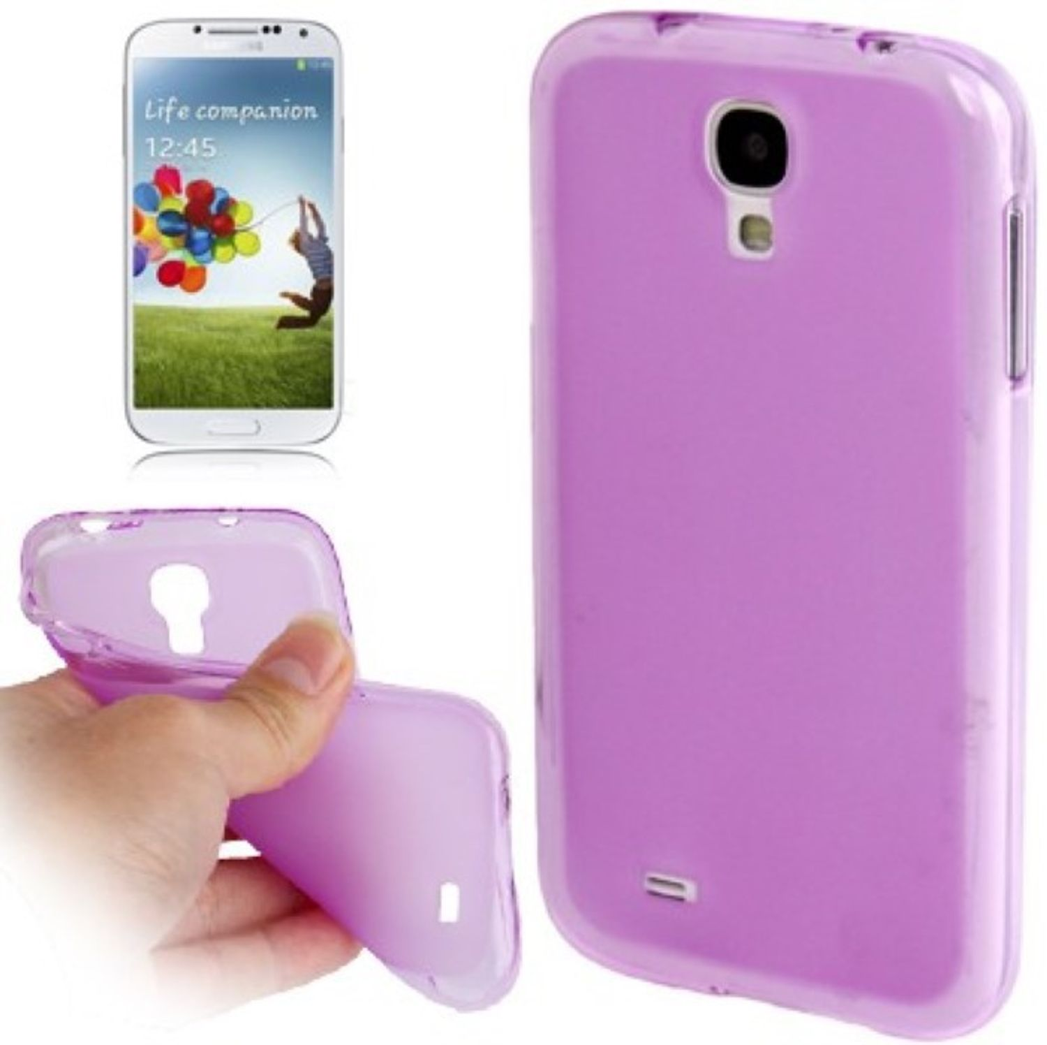 Backcover, Schutzhülle, S4, DESIGN KÖNIG Violett Galaxy Samsung,