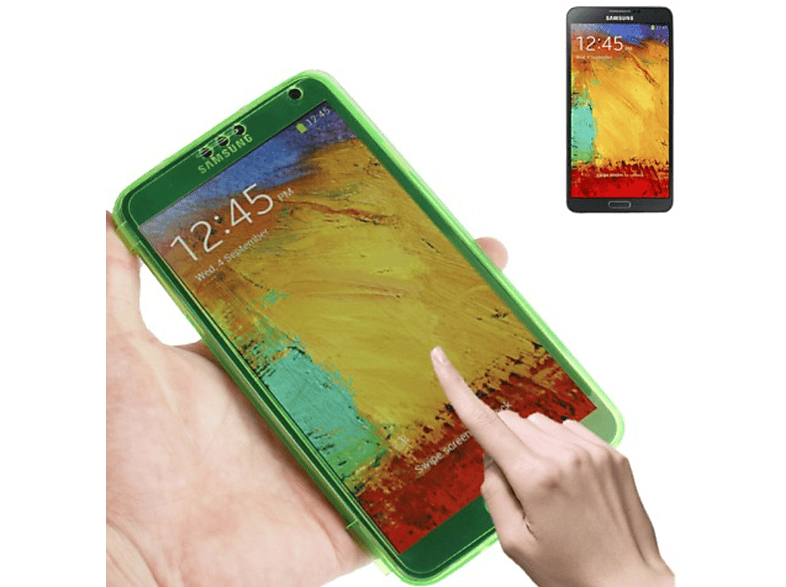 KÖNIG DESIGN Schutzhülle, Backcover, Note Grün Galaxy Samsung, 3