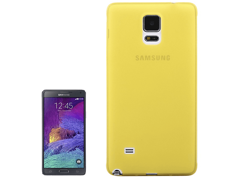 4, Samsung, Gelb DESIGN Schutzhülle, Backcover, Note Galaxy KÖNIG