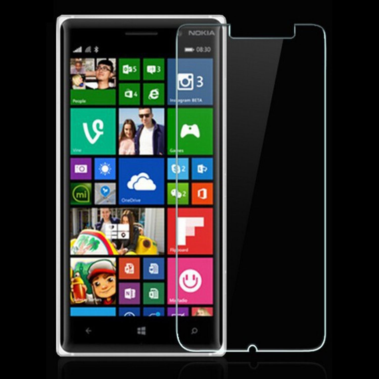 KÖNIG DESIGN 2er Pack Displayschutz Nokia 830) Lumia Schutzfolie(für