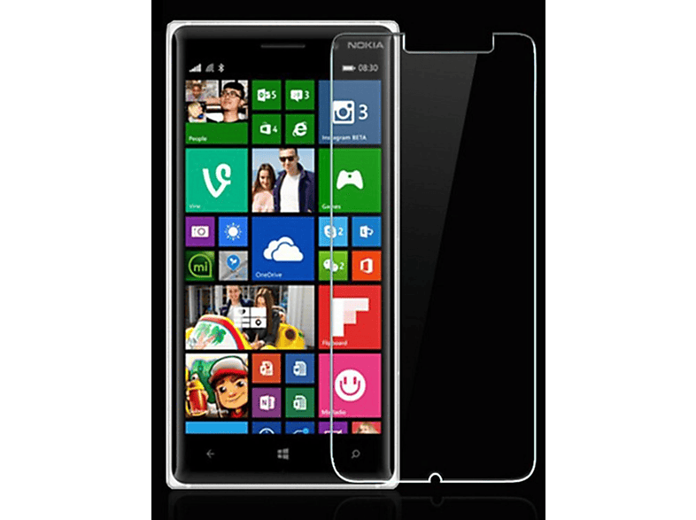 KÖNIG DESIGN 2er Pack Displayschutz Nokia 830) Lumia Schutzfolie(für