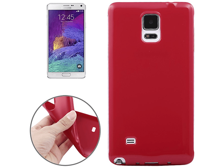 KÖNIG DESIGN Schutzhülle, Backcover, Samsung, Galaxy Rot Note 4