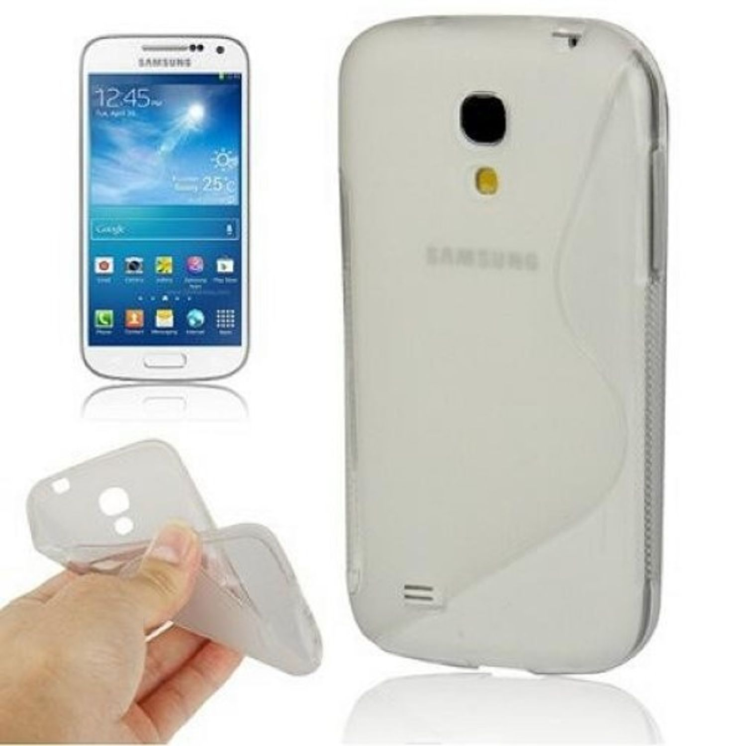 KÖNIG DESIGN Transparent Galaxy Samsung, S4 Mini, Schutzhülle, Backcover