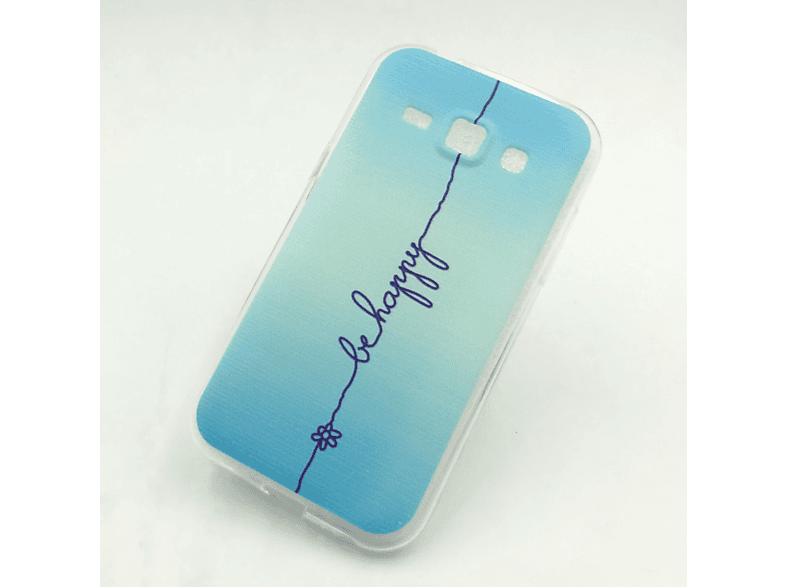 KÖNIG DESIGN Galaxy (2015), J1 Blau Backcover, Schutzhülle, Samsung