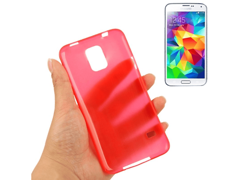KÖNIG DESIGN Schutzhülle, Galaxy S5 Rot Mini, Samsung, Backcover