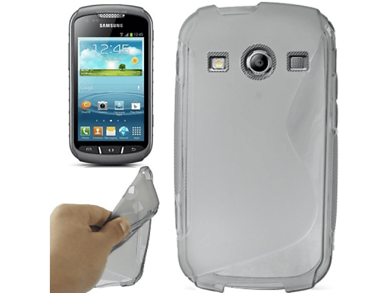 Backcover, Grau Xcover2 Samsung, KÖNIG S7710, Schutzhülle, DESIGN