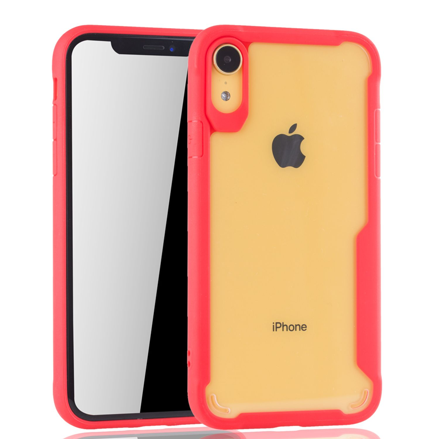 KÖNIG DESIGN Schutzhülle, XR, Apple, Rot Backcover, iPhone