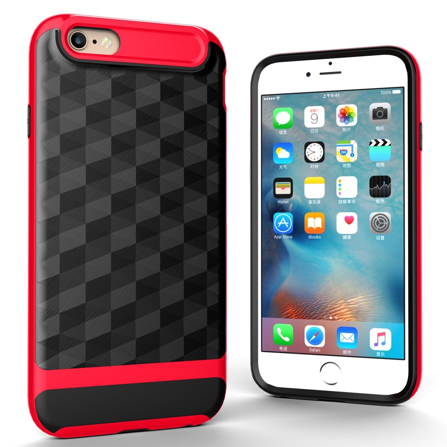 Apple, KÖNIG 6s, DESIGN 6 Backcover, iPhone / Schutzhülle, Rot