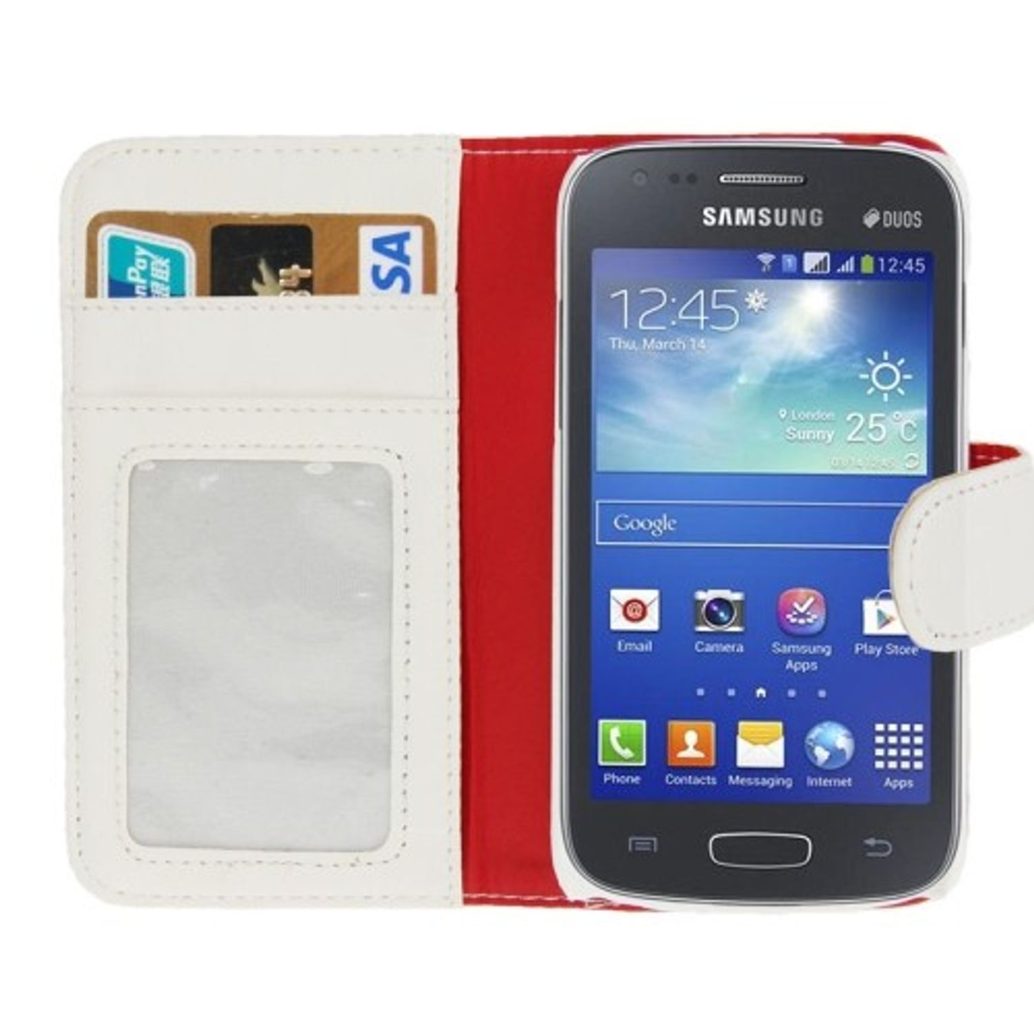 3 Backcover, S7272, KÖNIG Weiß Ace DESIGN Schutzhülle, Samsung, Galaxy