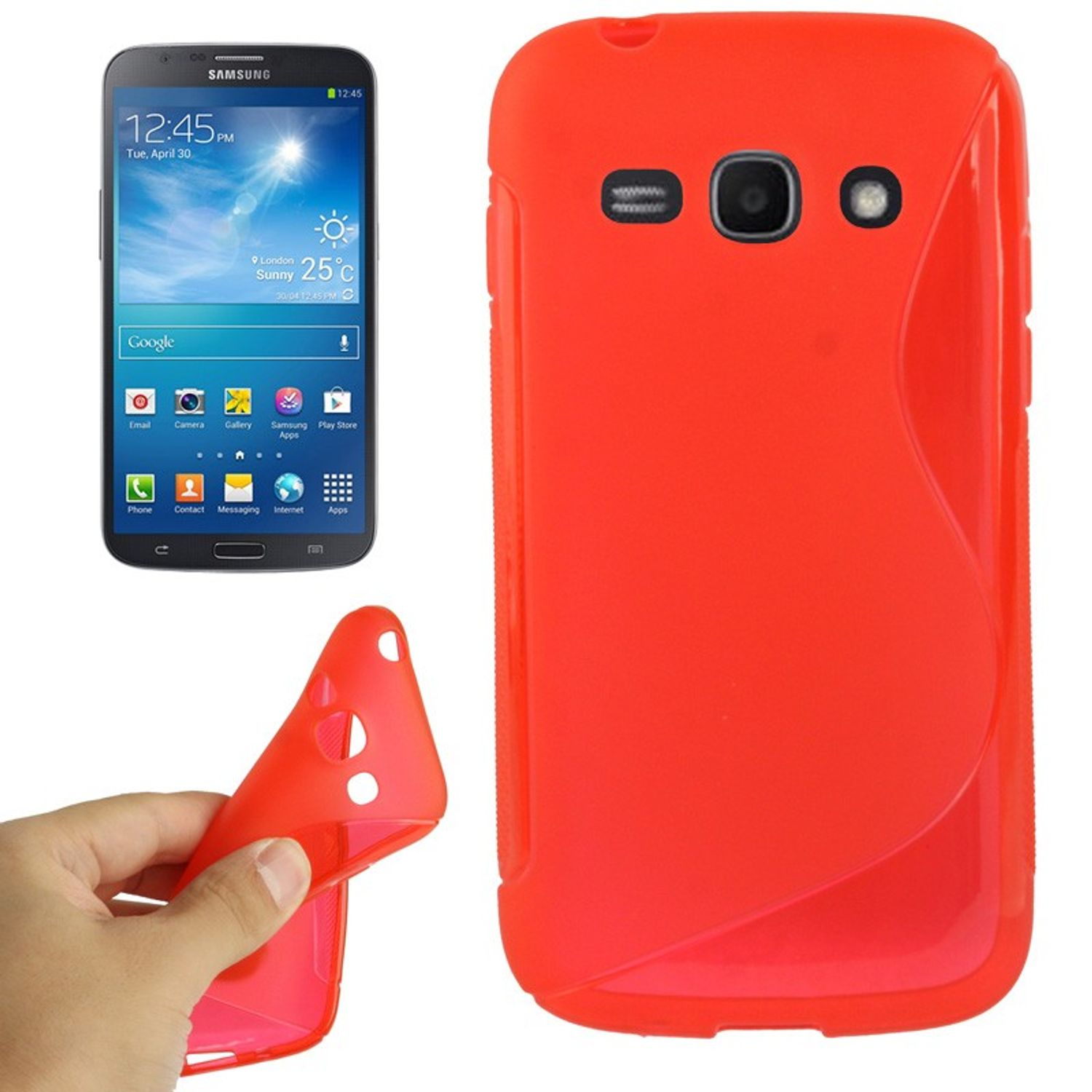 Backcover, Schutzhülle, Samsung, Galaxy 3 S7272, Rot KÖNIG DESIGN Ace