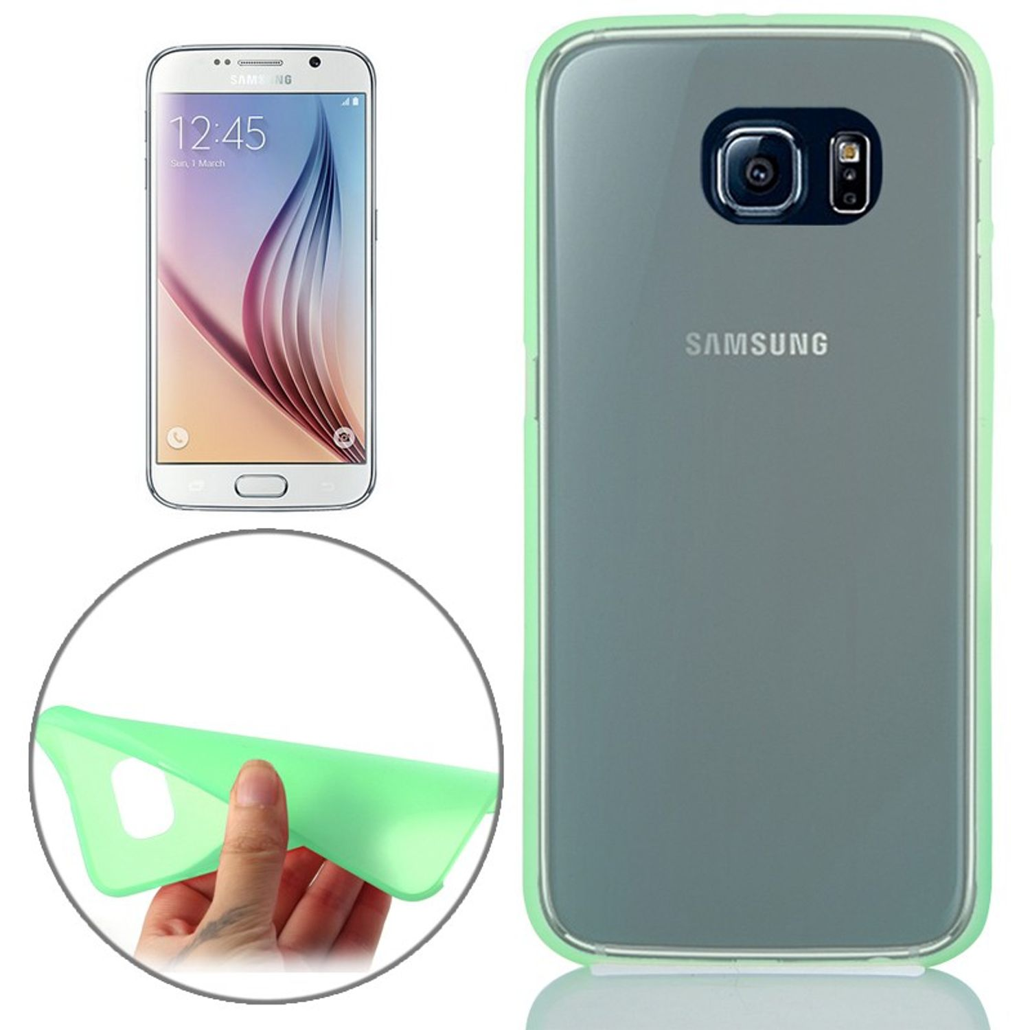 S6, Grün Galaxy Backcover, KÖNIG Samsung, Schutzhülle, DESIGN