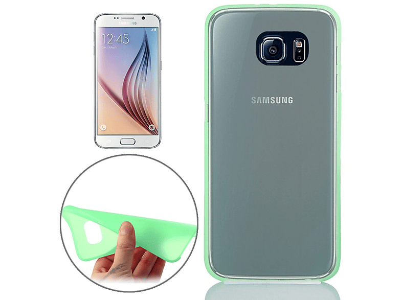 Schutzhülle, S6, KÖNIG Galaxy Backcover, Samsung, DESIGN Grün
