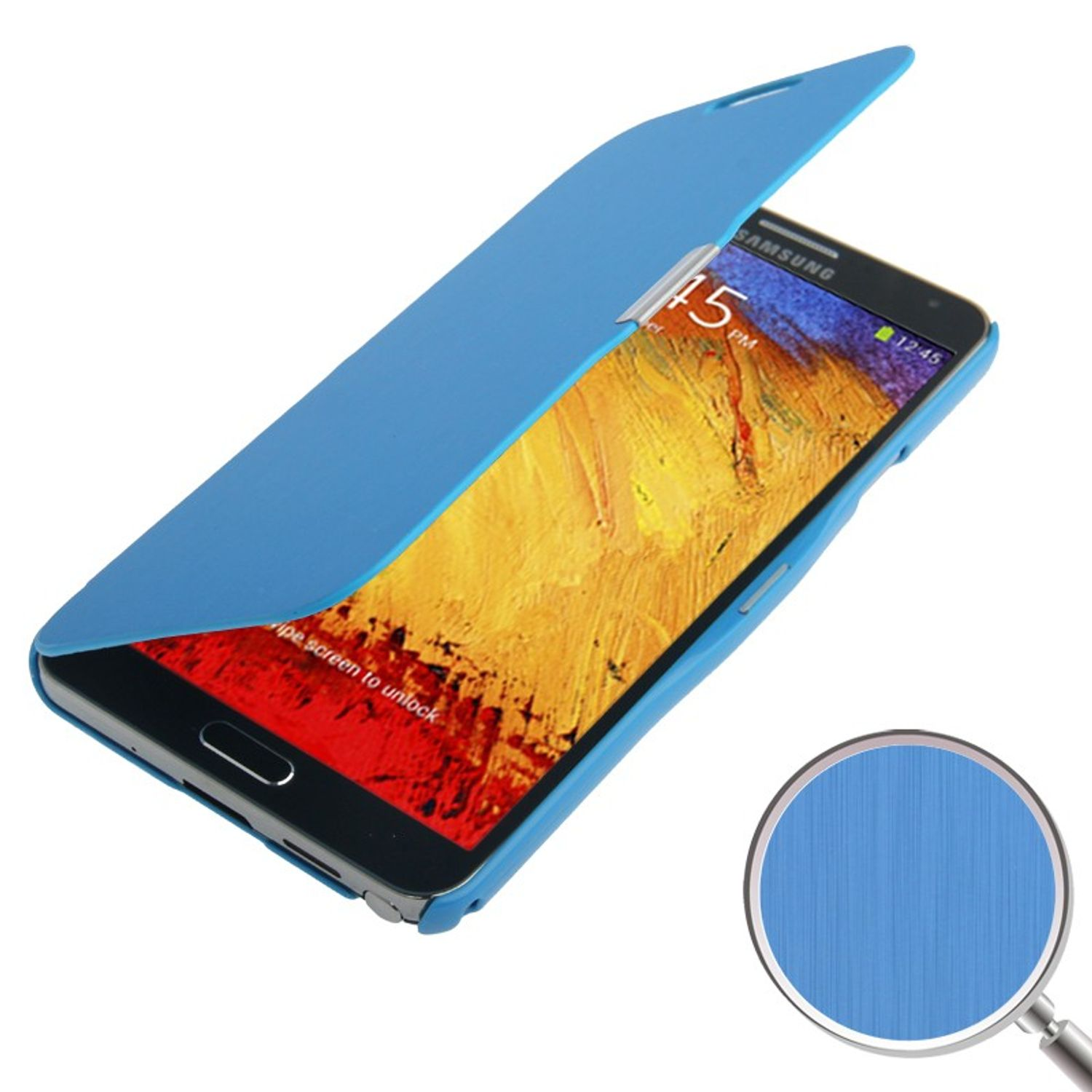 KÖNIG DESIGN Samsung, Backcover, Galaxy 3, Schutzhülle, Note Blau