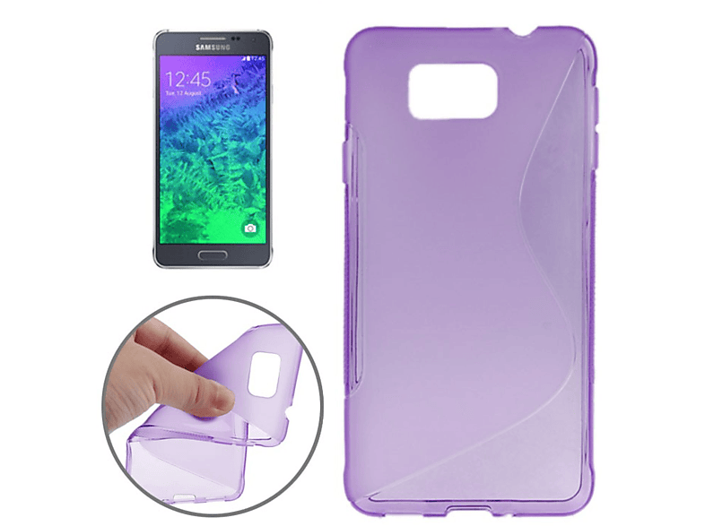 Schutzhülle, KÖNIG Galaxy Alpha, Backcover, Samsung, DESIGN Violett