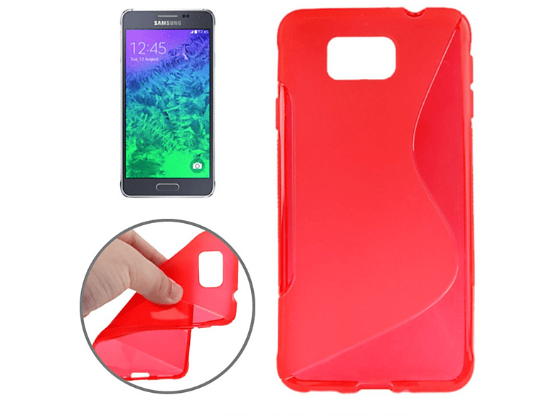 Alpha, DESIGN KÖNIG Schutzhülle, Samsung, Galaxy Backcover, Rot
