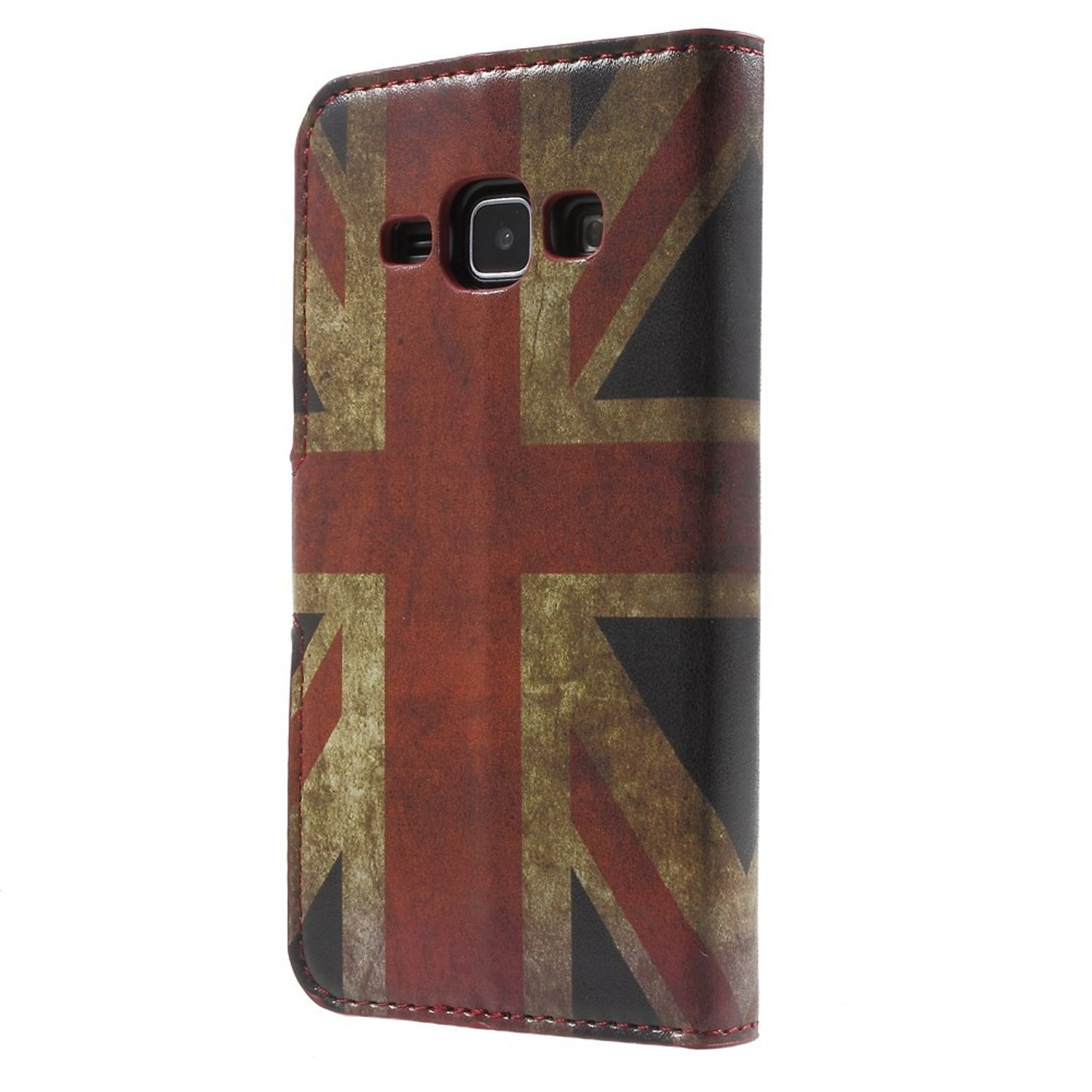 Handyhülle mit dem Union Jack Design. Die Hülle ist geschlossen.