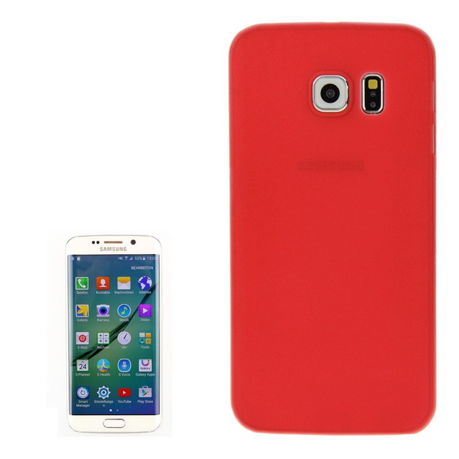 KÖNIG DESIGN Schutzhülle, Edge, Galaxy Backcover, Samsung, S6 Rot