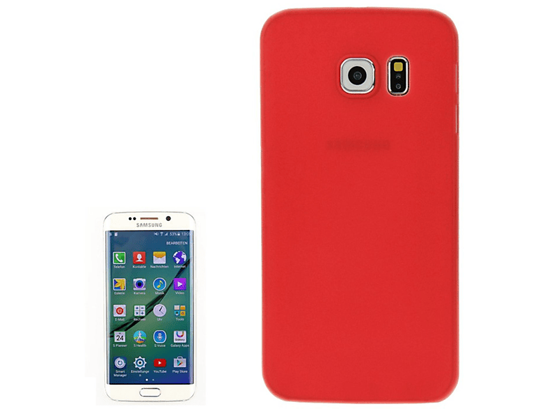 Backcover, DESIGN KÖNIG Galaxy S6 Samsung, Schutzhülle, Edge, Rot
