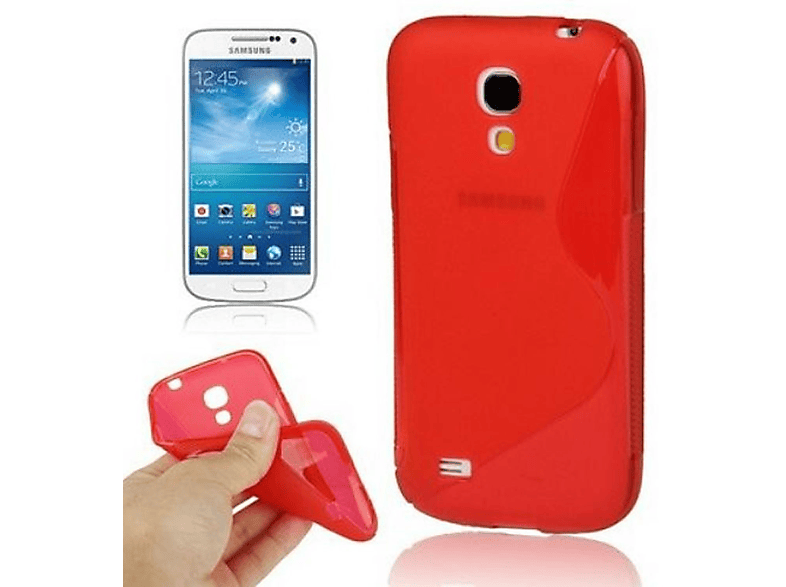 KÖNIG DESIGN Schutzhülle, Backcover, Samsung, Mini, S4 Rot Galaxy