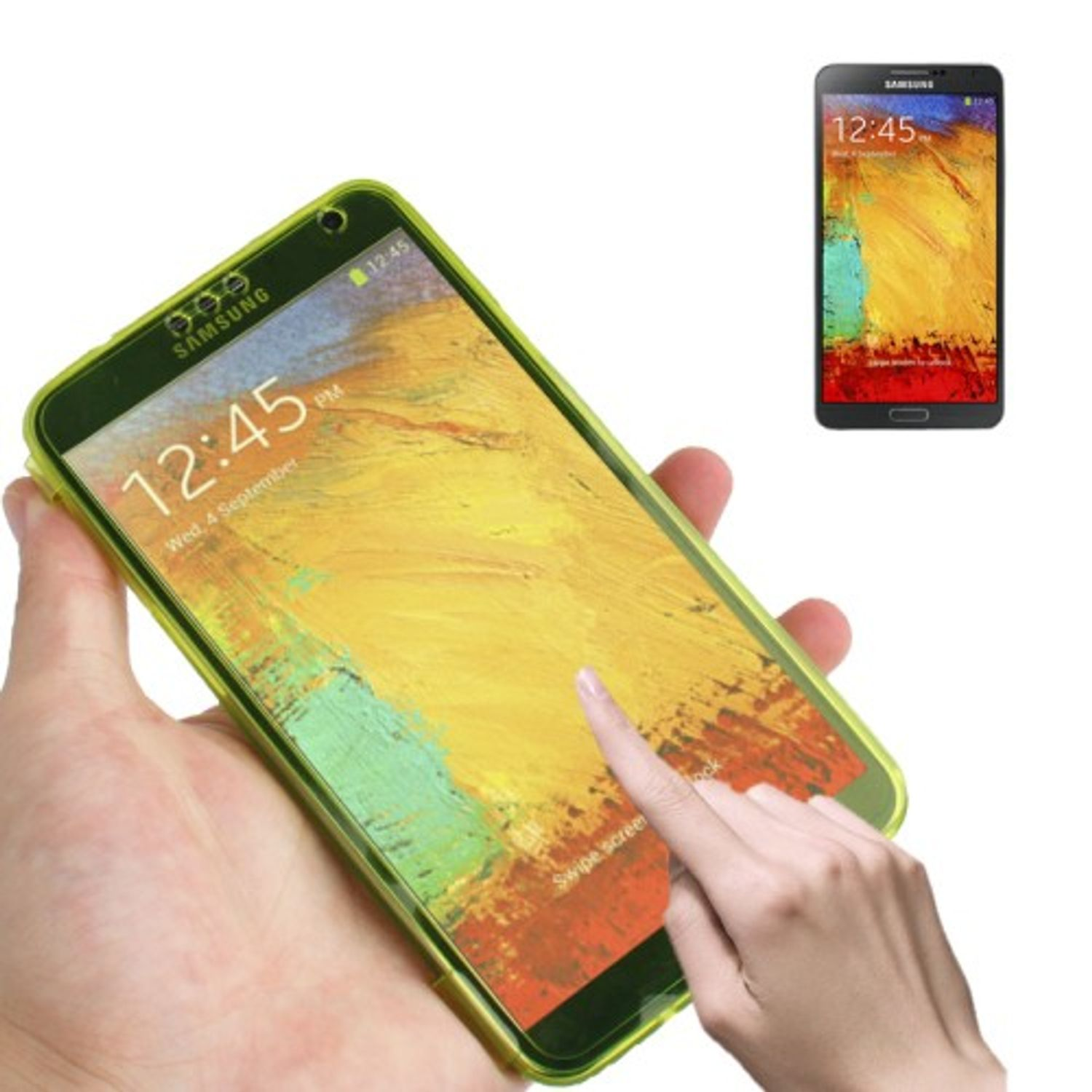 Schutzhülle, Galaxy Backcover, Samsung, 3, KÖNIG Gelb Note DESIGN