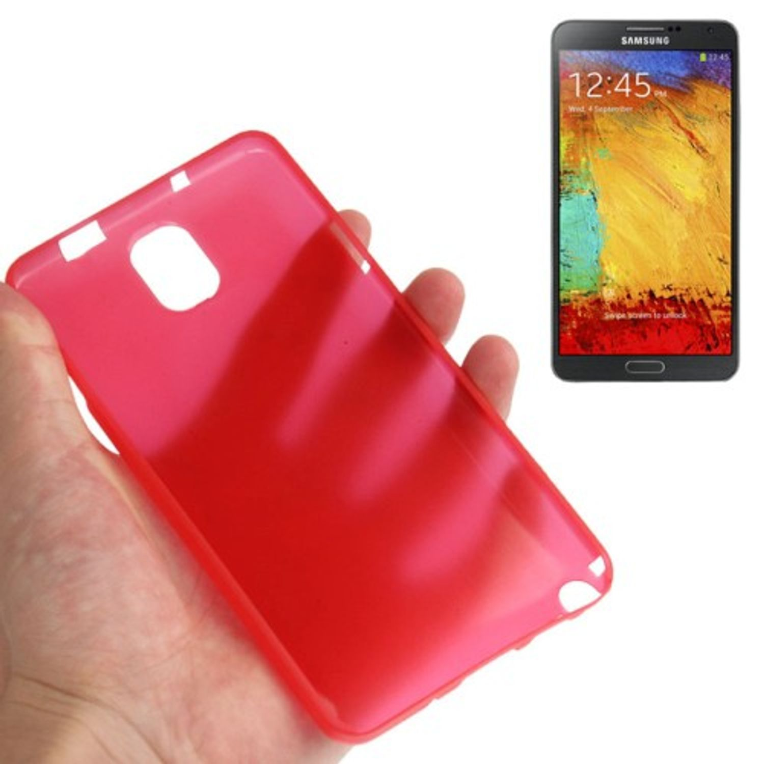 Note Rot Samsung, 3, Backcover, Galaxy Schutzhülle, DESIGN KÖNIG
